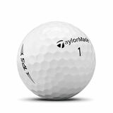 Taylormade TP5 golfballen met logo, het logo van Taylormade afgebeeld op de bal