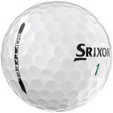 Srixon Soft Feel golfballen met logo, het logo van Srixon afgebeeld op de bal met het lijntje op de golfbal