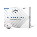 Callaway Supersoft golfballen met logo, voorkant van de doos met de Callaway Supersoft ervoor