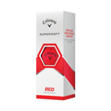 Callaway Supersoft golfballen met logo, de golfballen zitten verpakt in een doosje van drie