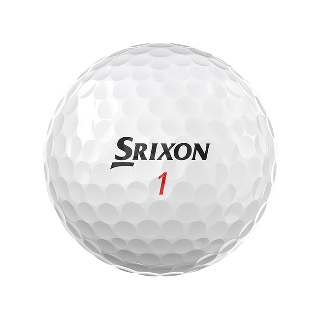 Srixon Z-Star XV golfballen met logo, het logo van Srixon afgebeeld op de bal